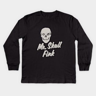 Mr Skull Fink Kids Long Sleeve T-Shirt